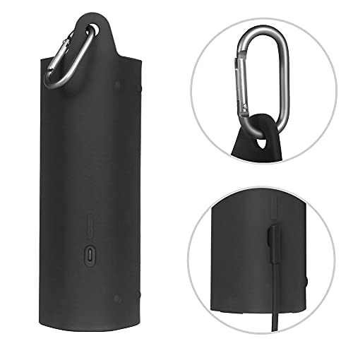 Case for Sonos Roam Portable Speaker Travel Carrying Storage Bag with Silicone Cover(Black) - color: Black
