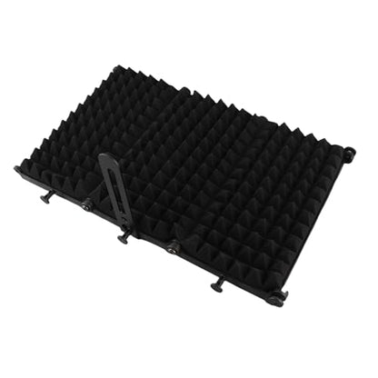 Portable Microphone Isolation, Adjustable Angle Sound Absorbing Panel with High Density Sponge for Vocal Recording and Noise Reduction (3 panel) - size: 3 panel
