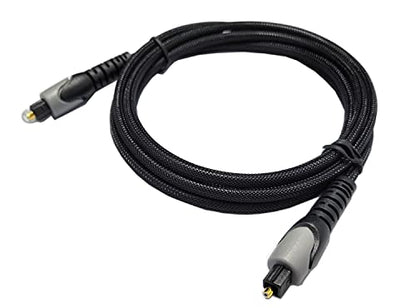 easyday Optical Cable Digital Audio 1.5M OD 5.0MM - Flexible Nylon Braided Toslink Port Cable Optical Cable for Soundbar, Smart TV, PS4, X-Box, DVD/CD, Home Theater - size: 1.5M / 5ft / OD 5.0mm