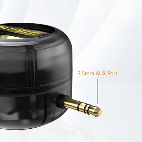 Mini Portable Plug-in Speaker, 3.5mm AUX Audio Jack Sound Amplifier, Loud Volume Booster for Phone Calls, Tablet, MP3, Musical Instruments, Pocket Size Design, No Bluetooth, No Cable Needed