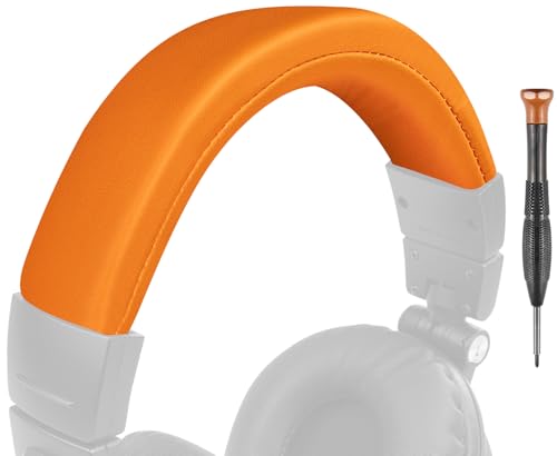 SOULWIT Headband for Audio Technica ATH M50, M50X, M50XWH, M50XBT, M50XBT2, M50S/LE Headphones, Replacement Headstrap Pad Repair Part (Orange) - color: Orange