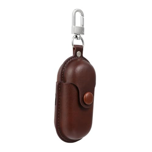 SEWACC Earphone Holder Case for in-Ear Headphones 3i, Waterproof Earbuds Storage Bag with Anti-Lost Dustproof Cover for Travel and Camping, Dark Brown