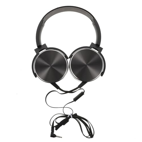 Lightweight Wired Over Ear Computer Headset with Microphone Breathable Comfortable Design for Music Gaming Portable Desktop Use
