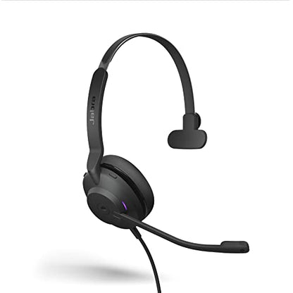 Jabra Evolve2 30 MS Wired Headset, USB-C, Mono, Black – Lightweight, Portable Telephone Headset with 2 Built-in Microphones – Work Headset with Superior Audio and Reliable Comfort - size: Microsoft Teams, style: Mono (USB-C)