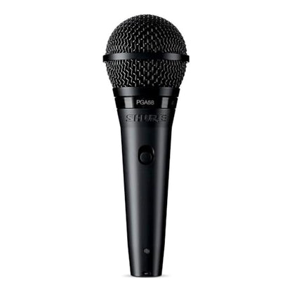 Shure PGA58 Dynamic Microphone - Handheld Mic for Vocals with Cardioid Pick-up Pattern, Discrete On/Off Switch, Stand Adapter and Zipper Pouch (PGA58-XLR) - style: 15' XLR-XLR Cable