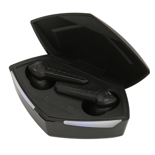 Low Latency Bluetooth Gaming Earbuds 45ms Dual Modes Wireless Earphone Stereo Sound with Built in Mic for Phone Laptop PC, 13mm Driver, 8H Battery (Black) - color: Black