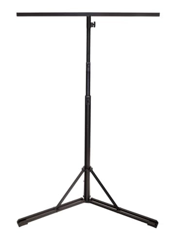 Rockville RLS5 11.5 Ft Metal Lighting T-Bar Stand, Flat-Base Legs | Air Assist Lowering, Detachable Folding 4 Ft T-Bar, Travel Bag, 35MM Pole, M10 Thread, 140 lb Load - size: 11.5ft with T-Bar
