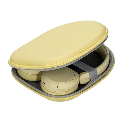 Ginsco Case Compatible with Sony WH-CH520 Wireless Headphones Bluetooth On-Ear Headset with Microphone, with JBL Tune 510BT/520BT/500BT Ultra-Slim Hard Shell Case for On Ear Headphones (Butter Yellow) - color: Butter Yellow