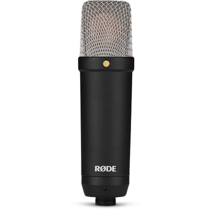 Rode NT1 Signature Series Large-Diaphragm Condenser Microphone (Black) Bundle with MS-5230F Tripod Microphone Stand with Fixed Boom and Polsen Studio Monitor Headphones