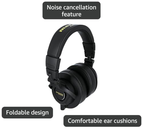 Marantz Pro Monitor Headphones, Enclosed Over-Ear Headphones, Wired 40mm Diameter Driver, Musical Instrument Playing, Distribution, DJ, Gaming, Telework, MPH-1 - style: 40mm headphones