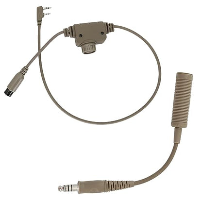 U94 PTT 2 Pin K-Plug & U-174 Cable for Tactical Headset UV5R