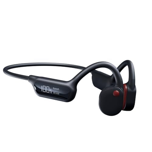 IHAO Swimming Headphones True Bone Conduction Open Ear Headset MP3 Player Built-in 32G Memory IP68 Underwater Waterproof Stereo Bluetooth Earphone for Driving Bicycling Running Skiing-X10 Black - color: X10 Black
