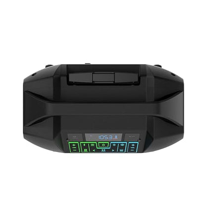 ION Block Rocker - Portable Bluetooth Outdoor Party Speaker with Karaoke Microphone, Battery, 4 Speakers, Radio, USB Port, App, Water-Resistant, 120W - style: Block Rocker