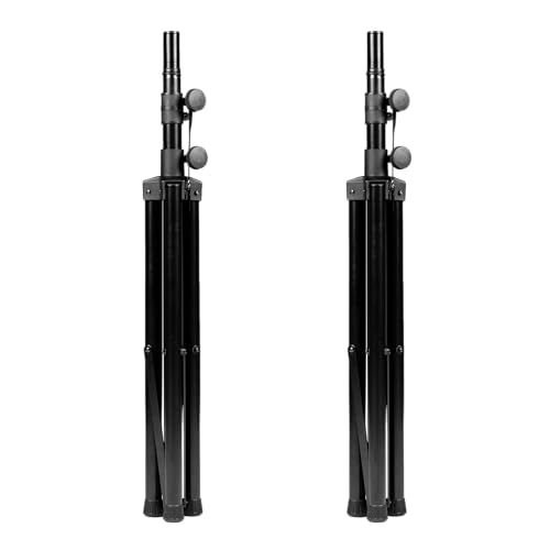 Gator Frameworks Rok-It Series Lightweight Aluminum Tripod Speaker Stand with Dual-Diameter 35mm to 38mm Pole, Supports up to 120 lbs (RI-SPKRSTD-100-AL) - style: Deluxe Set of (2) Stands