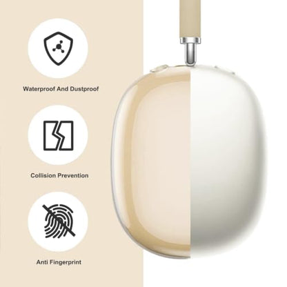 MOLOPPO 3 in 1 Case Cover Compatible with AirPods Max 2/1 2024/2, Starlight | Anti-scratch Clear Soft TPU Ear Cups /Silicone Ear Pad Case /Headband Cover for AirPods Max, Transparent Accessories for Max - color: A5-Transparent Starlight