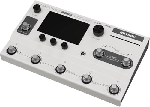 Hotone Ampero II Stage Multi-Effects Pedal Processor Guitar Amp Modeler Cab Simulation Dual Effect Chains w/FX Loop MIDI I/O Stereo OTG USB Audio Interface Tonebird Shure Mic MXR Cable Bundle MP-380