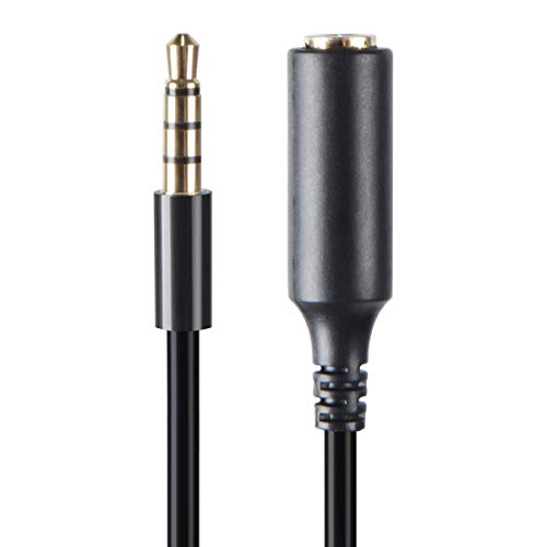 5-Pack AUX Headphone 3.5mm Extension Cable - Male to Female Extender Audio Auxiliary Jack Adapter Wire Cord Plug Connector for iPhone iPod iPad, Smartphone Tablet, Home Car Speaker System (3 INCH) - size: 5 Pack