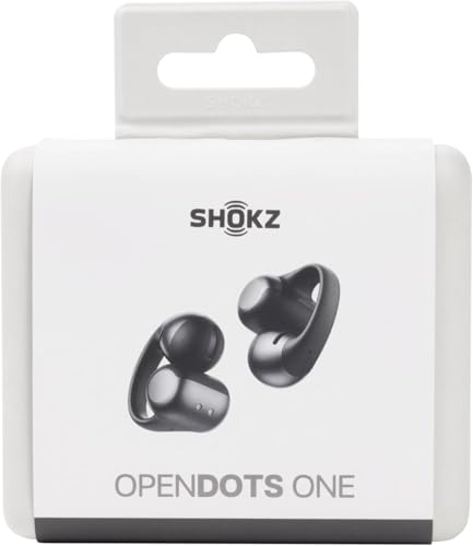 SHOKZ OpenDots ONE Open-Ear Clip-On Bluetooth Earbuds, Black, Dolby Audio - color: Black