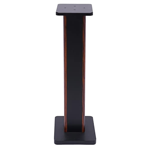Universal Speaker Stands Pair for Surround Sound, 28" Floor Speaker Stands Bookshelf Speaker Stand Up to 30LBS for Home Theater (Yellow Sandalwood) - color: Yellow Sandalwood
