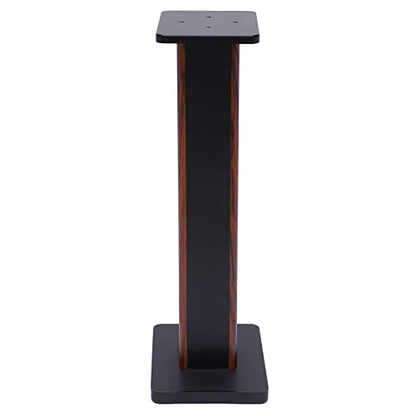 Universal Speaker Stands Pair for Surround Sound, 28" Floor Speaker Stands Bookshelf Speaker Stand Up to 30LBS for Home Theater (Yellow Sandalwood) - color: Yellow Sandalwood