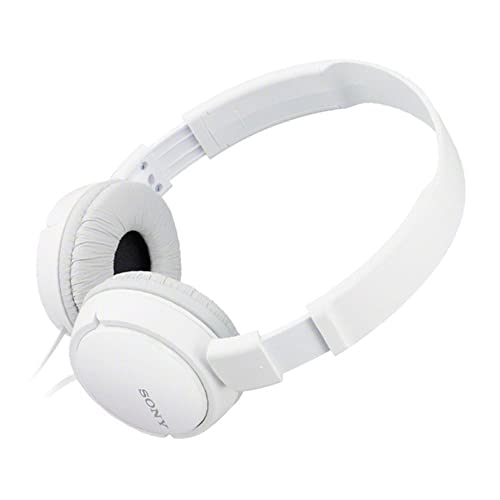 Sony ZX Series Wired On-Ear Headphones with Mic, White MDR-ZX110AP - color: White, style: With Mic