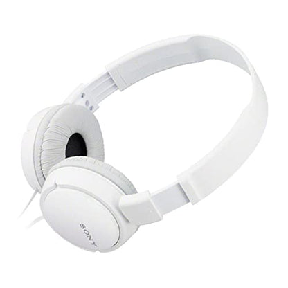 Sony ZX Series Wired On-Ear Headphones with Mic, White MDR-ZX110AP - color: White, style: With Mic