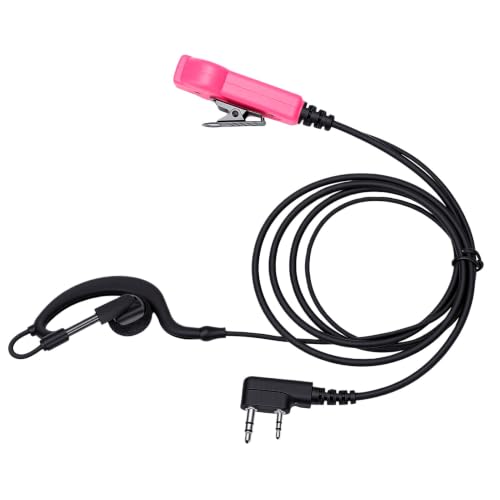 Sanpyl 2 Pin G Shape Radio Headset with Microphone Earpiece for TK TH KPG Two Way Radio Hands Free Communication Clear Audio Security Earpiece