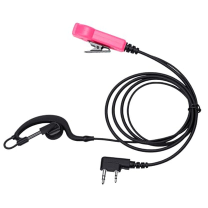 Sanpyl 2 Pin G Shape Radio Headset with Microphone Earpiece for TK TH KPG Two Way Radio Hands Free Communication Clear Audio Security Earpiece