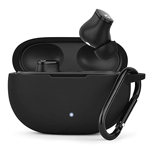 AIRSPO Silicone Case Compatible with Beats Studio Buds Case 2021 Soft Protective Cover for Beats Wireless Earbuds with Keychain（Black - color: Black