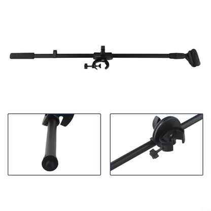 Adjustable Microphone Stand Boom Arm Mount With Holder Extension Bracket 360 Degree Rotating Desktop Mic Stand Clip For Studio Broadcasting Recording Live Streaming 55CM Length(Mic Clip A) - size: Mic Clip A