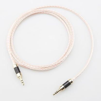 3.5mm Stereo Aux Audio Cable Compatible with Phone MP3 Car Headset Speaker 24K Gold Plated Male to Male (Straight to Straight, 0.5m)