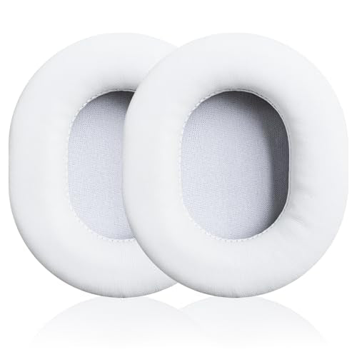 Replacement Ear Pads for Audio Technica ATH M50X M50XBT M50RD M40X M30X M20X MSR7 SX1 Monitor Headphones, Headset Ear Cushions, Headset Earpads, Ear Cups Cover (White) - color: White