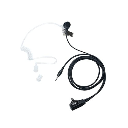 Caroo Walkie Talkie Headset Earpiece 1 Pin Covert Acoustic Tube with PTT Mic Compatible with Cobra CXT195 CX112 ACXT1035r ACXT145 ACXT545 PX655 RX385 RX685 Walkie Talkies Two Way Radio 4 Pack | Surveillance Headset, PTT Mic, Covert, Comfort, Hands-Free, L