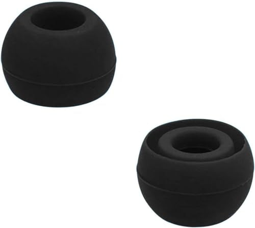 Alitutumao 10pcs Replacement Earbuds Silicone Eartips Double Flange Compatible with Wireless Powerbeats2 Powerbeats3 Beats by dr dre Earphones - color: Black