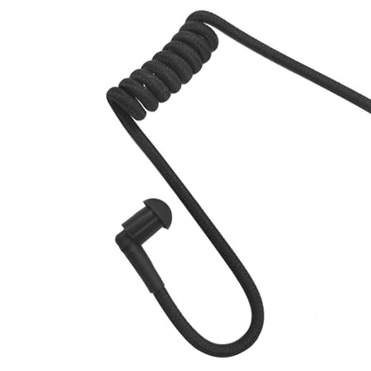 2-Way Radio Earpiece Nylon Acoustic Braided Tube Ear Coils Knitted Replacement for Left Right Surveillance Walkie Talkie Headset(Color) (Black)