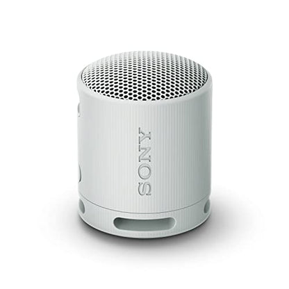 Sony SRS-XB100 Wireless Bluetooth Portable Lightweight Speaker, Light Gray | 16 Hr Battery, Super-Compact Travel Speaker, IP67 Waterproof & Dustproof Shower Speaker, Versatile Strap, Hands-free Calling - color: Light Gray