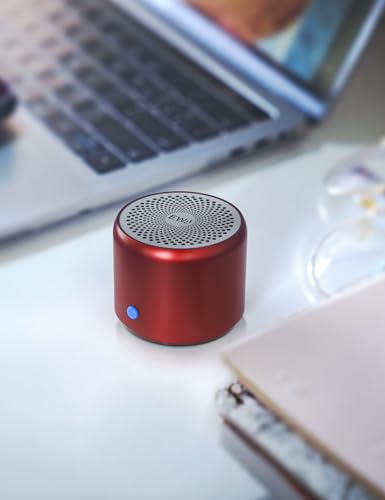 EWA Travel Case Packed, A106 Pro Portable Bluetooth Speaker with Custom Bass Radiator, Brief Design, IP67 Waterproof, Perfect Mini Speaker for Shower, Room, Bike, Car (Red) - color: Red