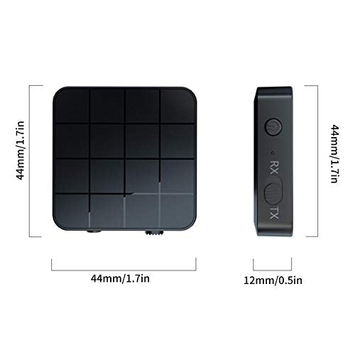 KN321 Wireless Bluetooth 5.0 Audio Transmitter Receiver, 2 in 1, TV Computer Adapter, Audio Transmitter and Receiver one Key Switch, high Compatibility