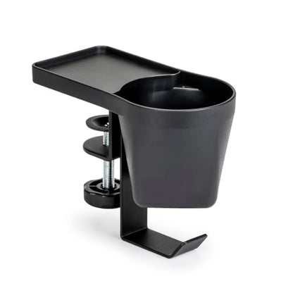 MAX SMART Desk Organizer with Cup & Headphone Holder, Clamp-On | More Desk Space | Essentials Within Reach | Reduced Workspace Clutter | Home Office Ready