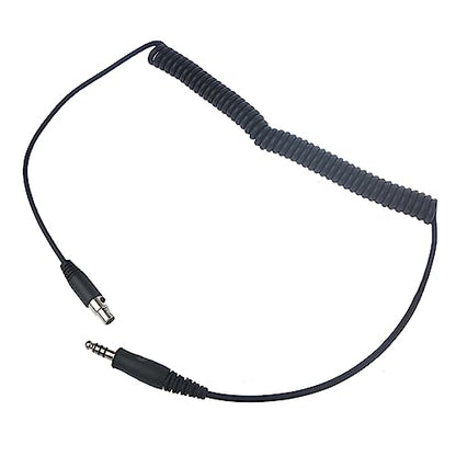 Headphone Cable U174 Plug to XLR5 Coiled Cable Aviation Aux Cord Replacement for Sound Devices