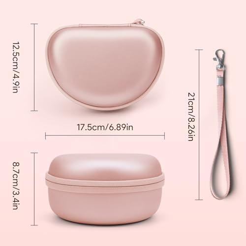 Case for Beats Solo3 /Solo 4 On-Ear Headphones, Portable Travel Hard Shell Storage Bag (Rose Gold) - color: Rose Gold