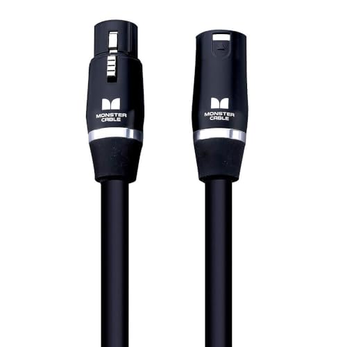 Monster Cable Prolink Studio Pro 2000 XLR Microphone Cable, 10 Foot Balanced Mic Cable, Gold XLR Male to Female Connectors, Multi-Gauge Wire Network Studio Cable - size: 10 Ft.