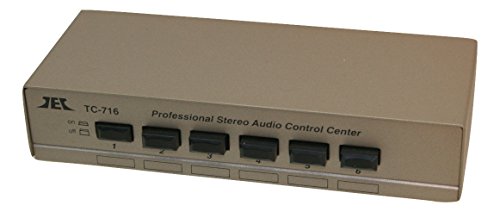 Technolink TC-716 6-Port Stereo Source Selector; Black or Silver, Your Choice (Silver) - color: SILVER
