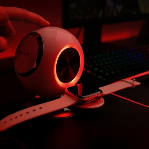 3 in 1 Magnetic Wireless Charging Station for iPhone 17 16 15 14 13 12 Series, 15W MagSafe Compatible Charger Stand, Wireless Charging Dock for Apple Watch and AirPods, Foldable Charger with LED Light