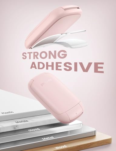 Lamicall Headphone Stand, Sticky Headset Holder, Foldable Headphone Holder | Compact Headphone Hook Mount, Adhesive Hanger Clip Under Desk, Earphone Clamp for Airpods Max, HyperX, Sennheiser, Pink - color: Pink
