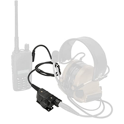 Tactical U94 PTT 2Pin, Push to Talk for UV-5R Series | Civilian Connector for COMTA Headset,Clothing Clip Design,Lightweight Cable - style: SY