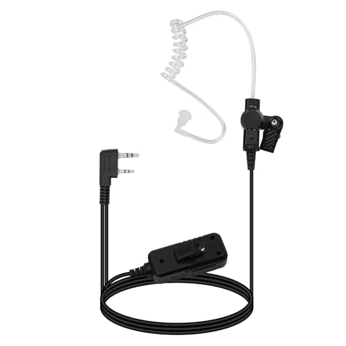 Retevis AI Active Noise Cancellation Walkie Talkie Earpiece, Rechargeable | for RT22/RT21/RT68, Compatible with Pxton, Baofeng, Kenwood Walkie Talkie, Walkie Talkie Earpiece with Mic, Concerts(1 Pack) - style: Noise Reduction and 300mAh battery