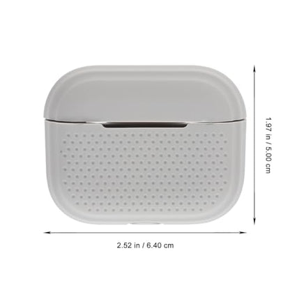 POPETPOP Silicone Earphone Charging Case Cover for Earbuds, Portable Protective Earbud Shell, Gray Earphone Protector Compatible with Apple Accessories