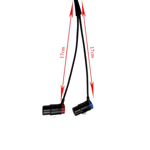 Low Profile XLR Splitter Cable, Right Angle Balanced XLR Splitter Cord, Dual Female to Male 3 Pin Patch Y Cable Speaker Cable（1.6FT