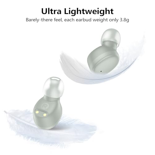 kurdene Wireless Earbuds Bluetooth 5.3 Light Weight in Ear Headphones | Premium Sound Bass Ear buds with Charging Case,Touch Control,Built in Mics Headset,Clear Calls for Sports Workout Light Blue - color: Light Blue